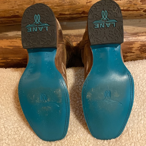 Lane Saratoga Square toe boots. Size 8.5 (Tan) - Picture 4 of 10